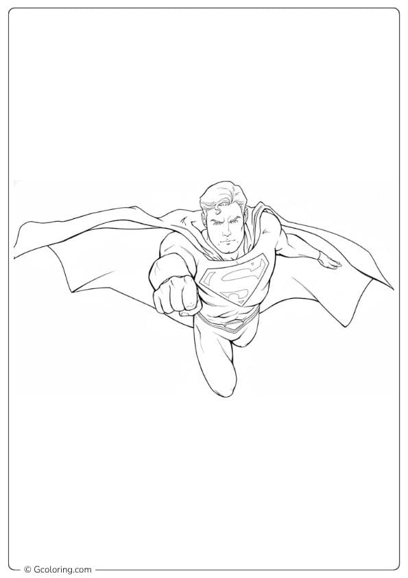 Action Pose Outline for Superhero Coloring Pages