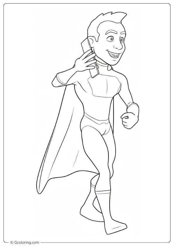 Action Spider Man Line Art for Superhero Coloring Pages