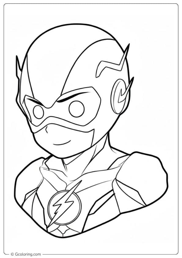 Action Spider Man Outline for Coloring Pages The Flash (2)