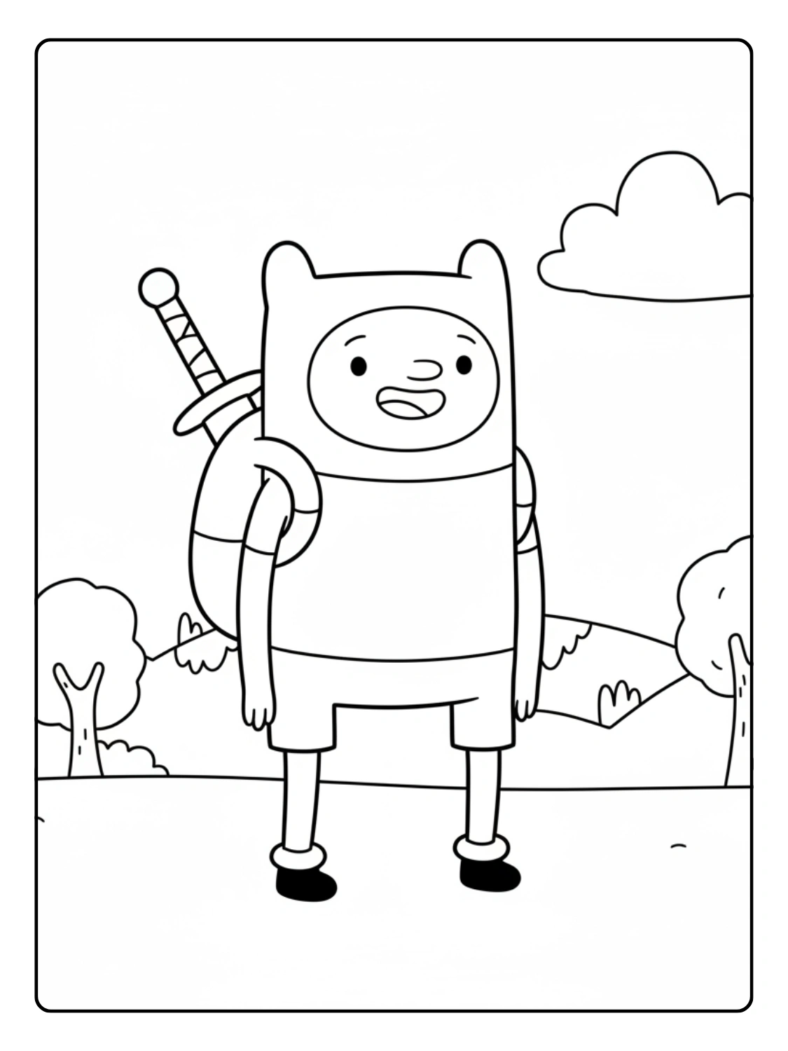 Adventure Time Coloring Pages Finn the Human