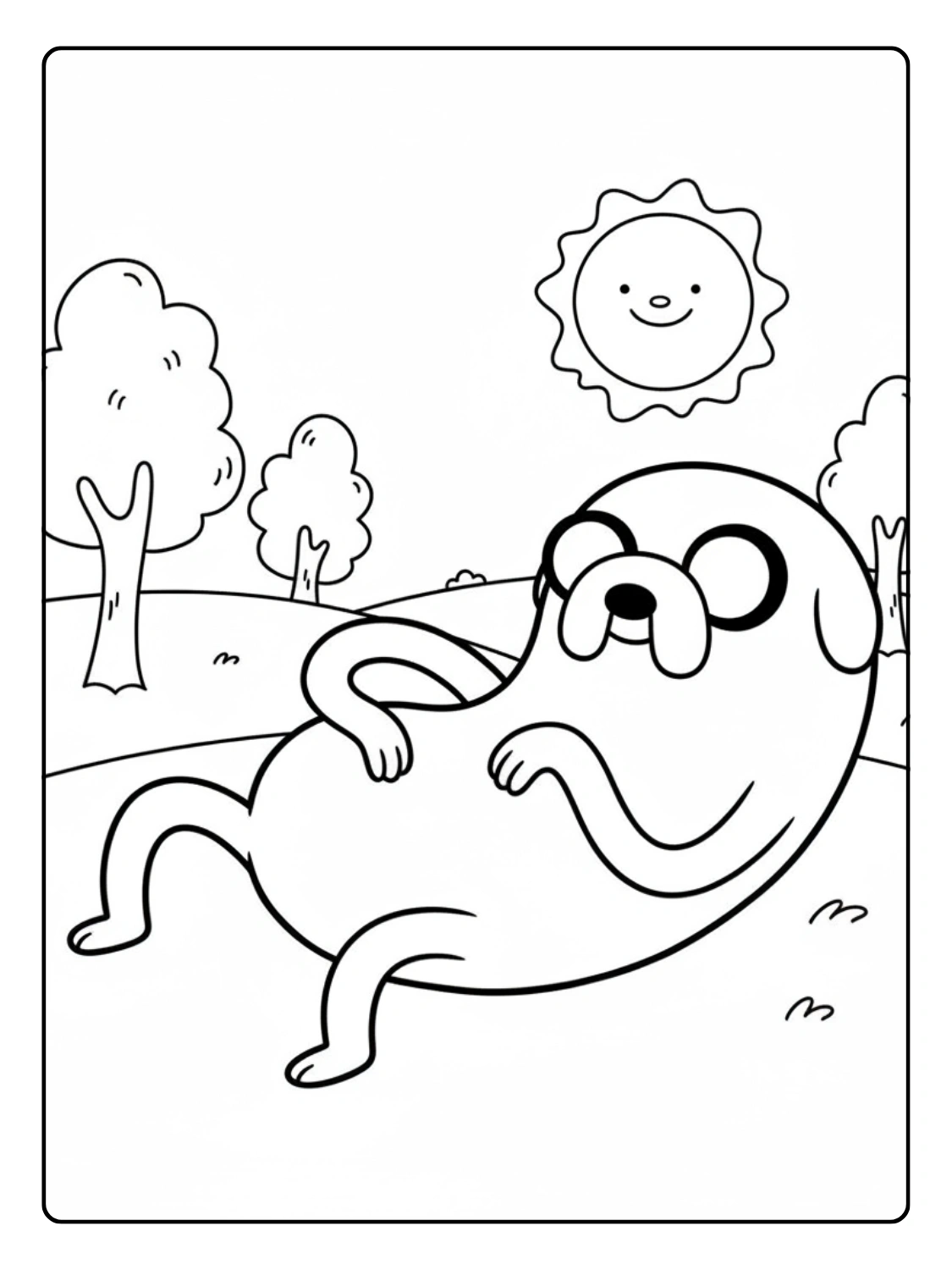 Adventure Time Coloring Pages Jake the Dog