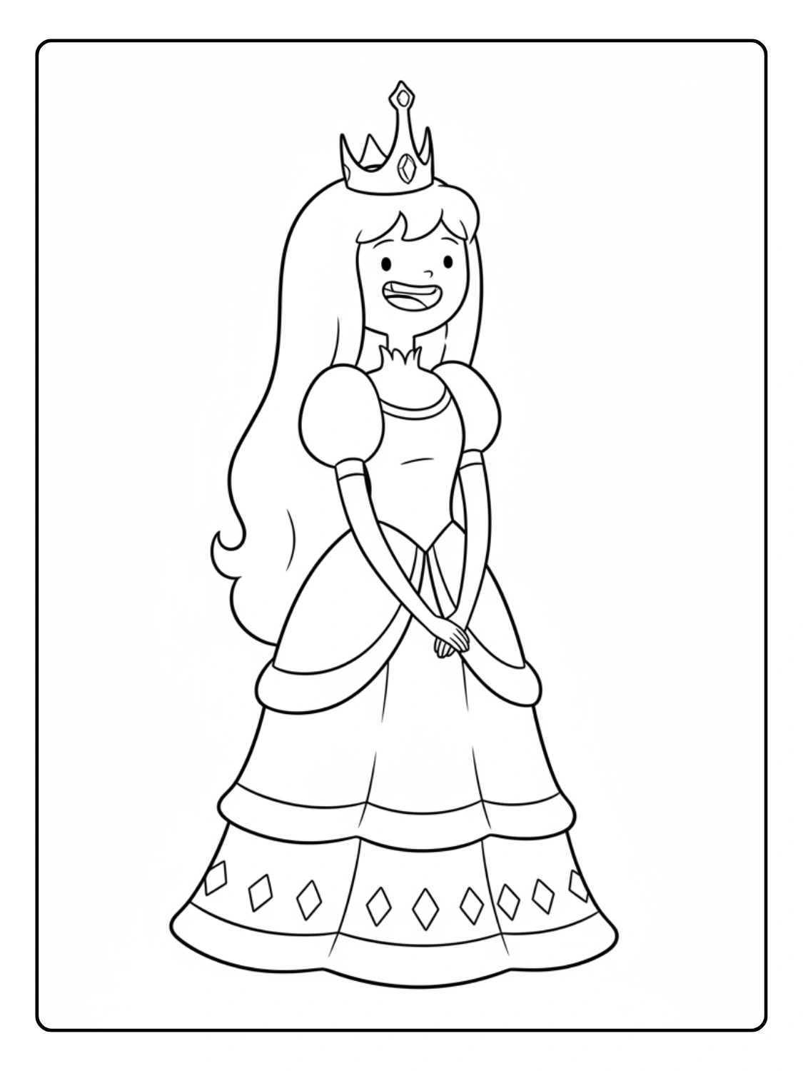 Adventure Time Coloring Pages Princess Bubblegum