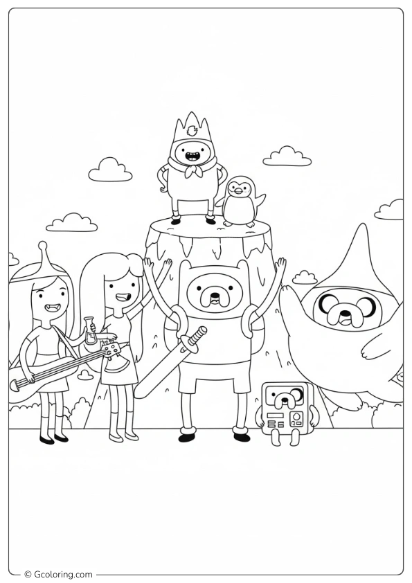 Adventure Time group portrait with all main characters