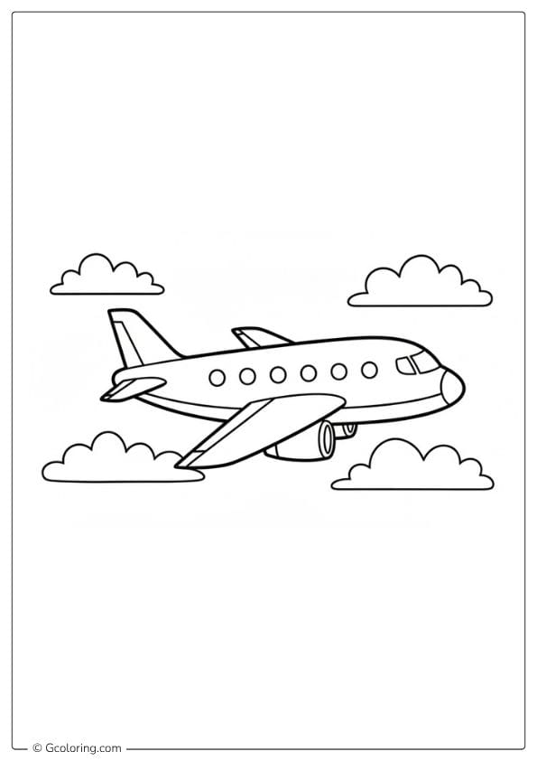 Airplane Vehicle Coloring Pages