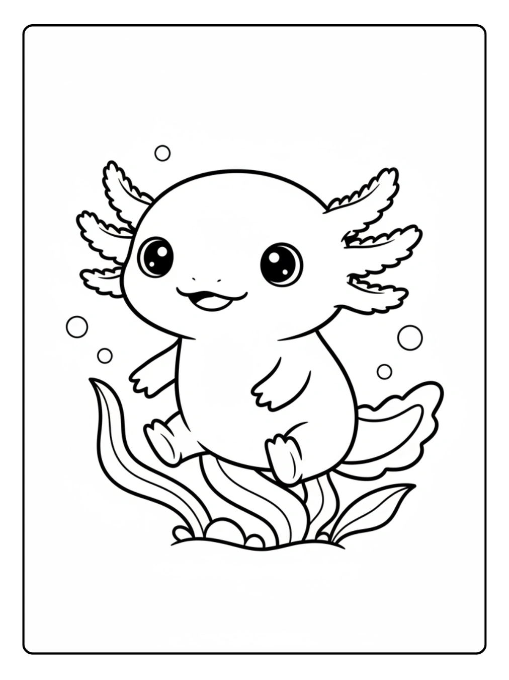 Axolotl Coloring Pages Animals