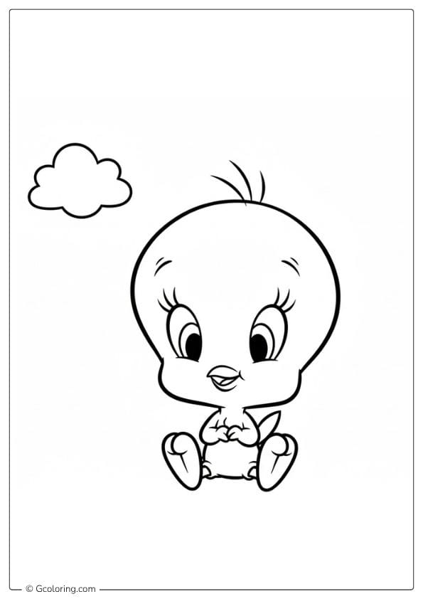 Baby Tweety Looney Tunes Coloring Pages