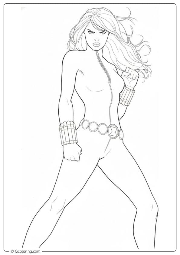 Black Widow's The Incredibles Outline Coloring Pages