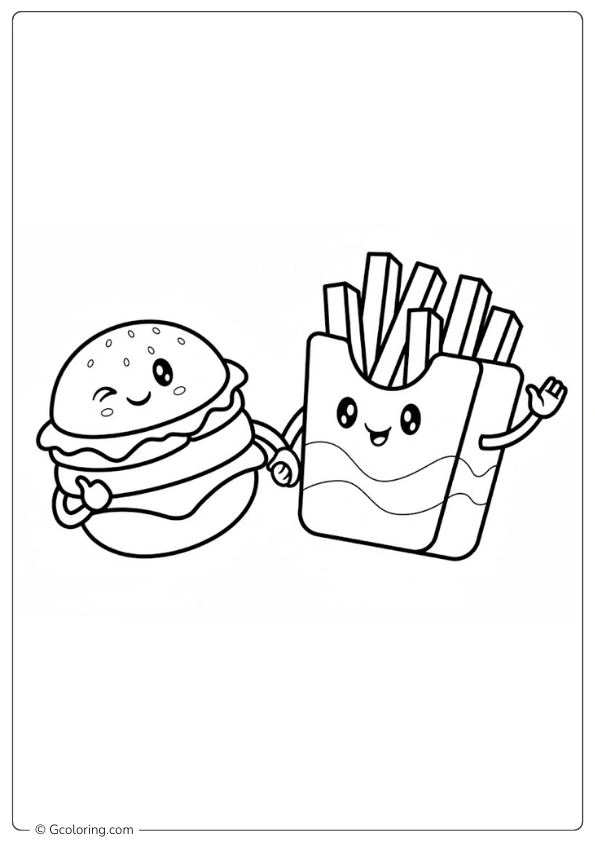 Burger Coloring Page (4)