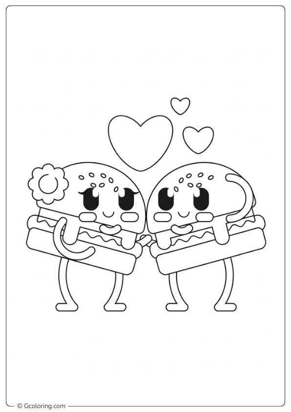 Burger Coloring Page (7)