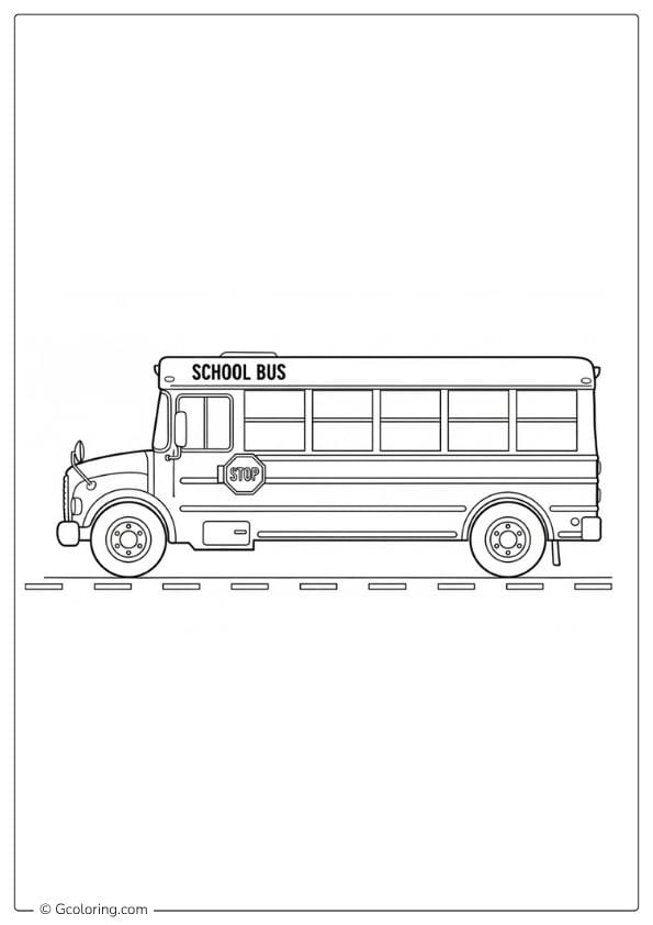 Bus Vehicle Coloring Pages