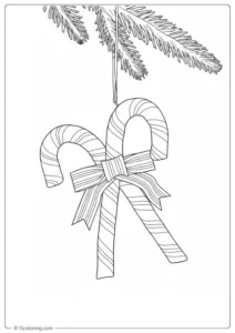Candy Canes Coloring Page