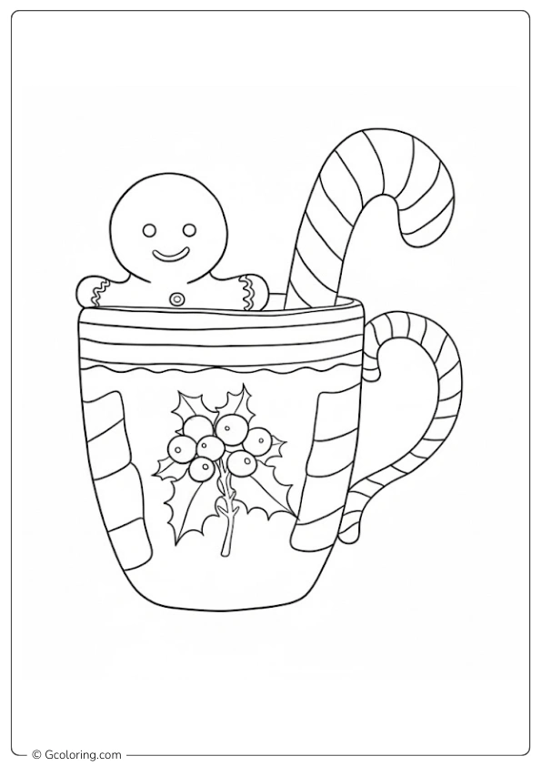Candy Canes Coloring Page (8)