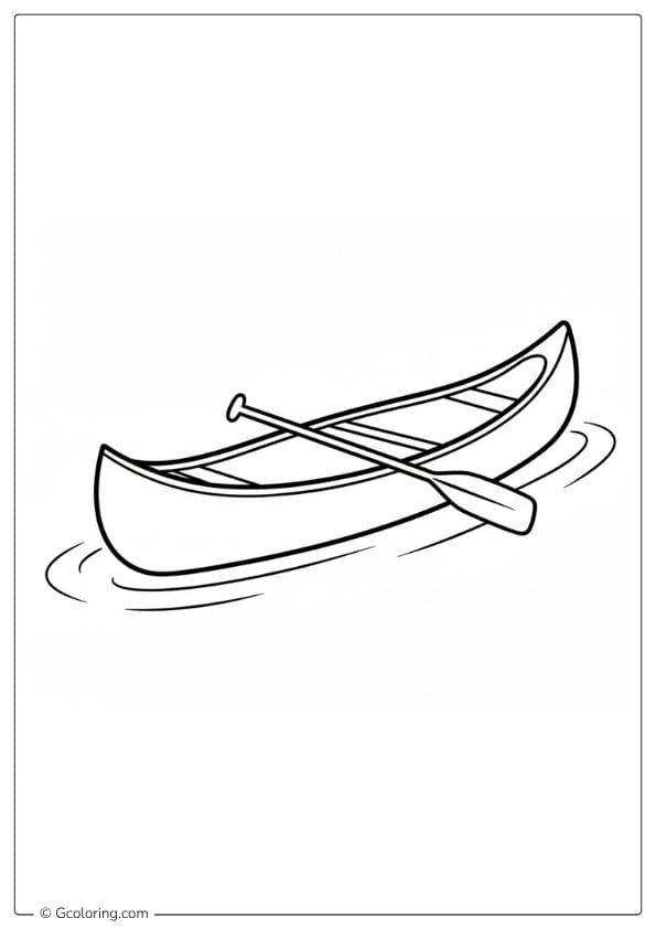 Canoe Vehicle Coloring Pages