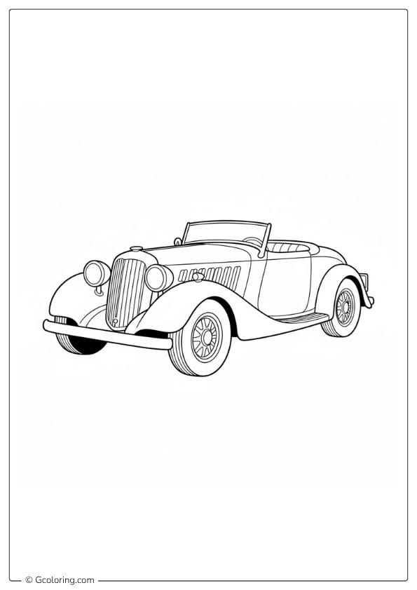 Classic Car Coloring Pages – 1930s Roadster