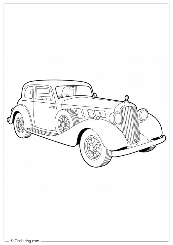 Classic Car Coloring Pages – Classic Luxury Car