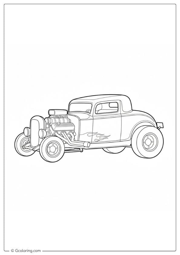 Classic Car Coloring Pages – Hot Rod Style