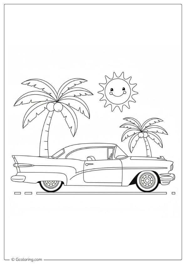 Classic Car Coloring Pages – Retro Coupe