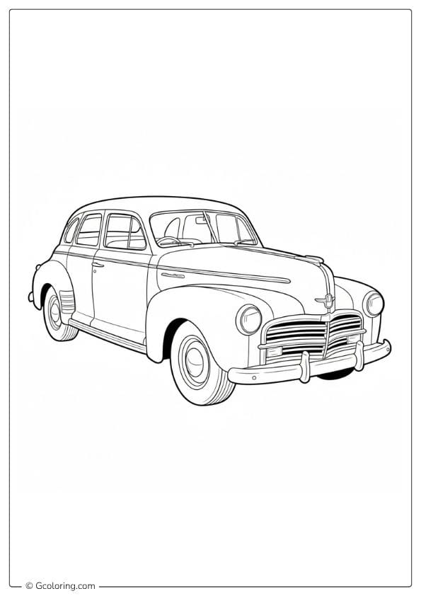 Classic Car Coloring Pages – Retro Family Car