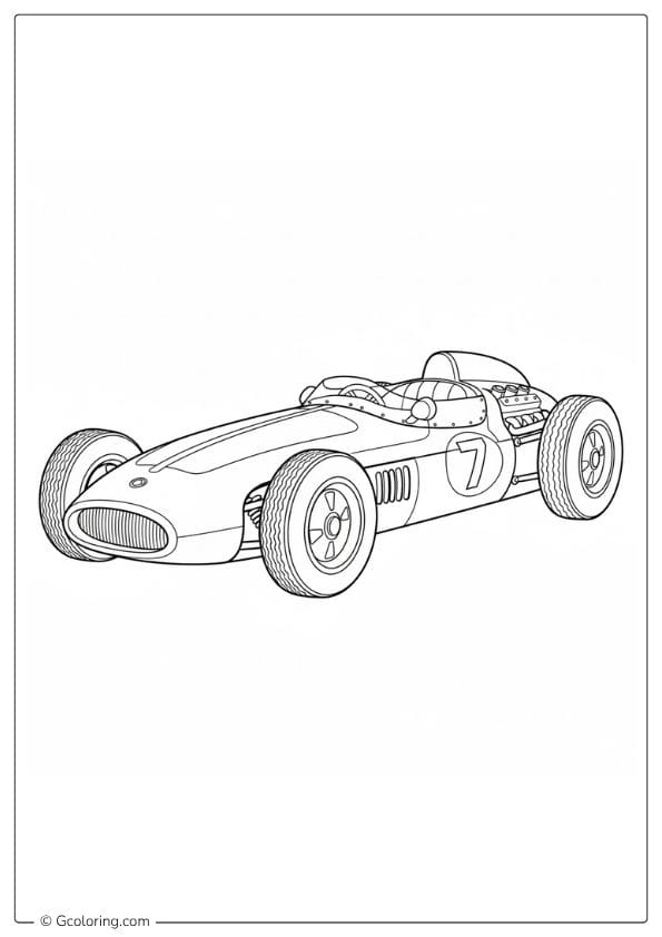 Classic Car Coloring Pages – Retro Racing Car