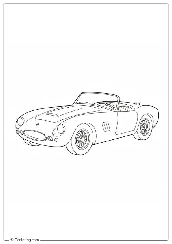 Classic Car Coloring Pages – Vintage Sports Car
