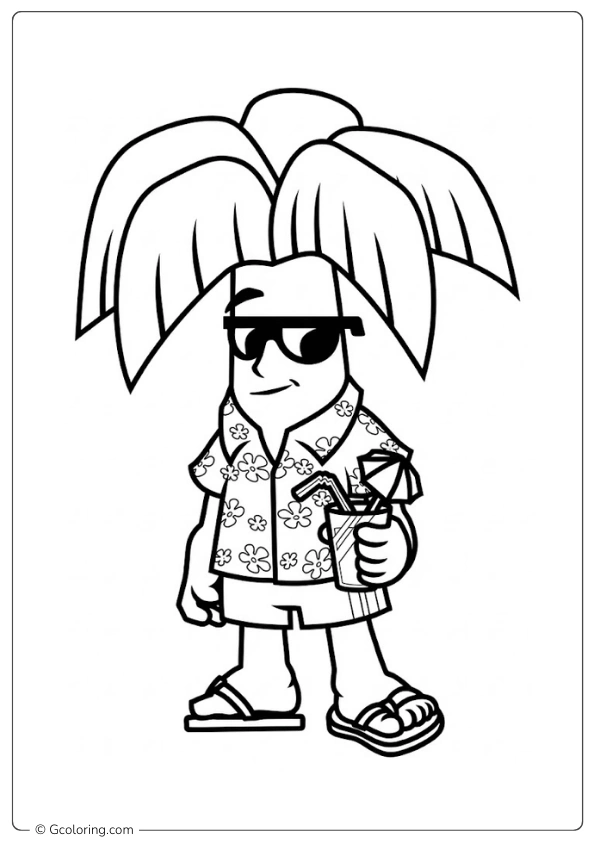 Cool Palm Tree Coloring Pages