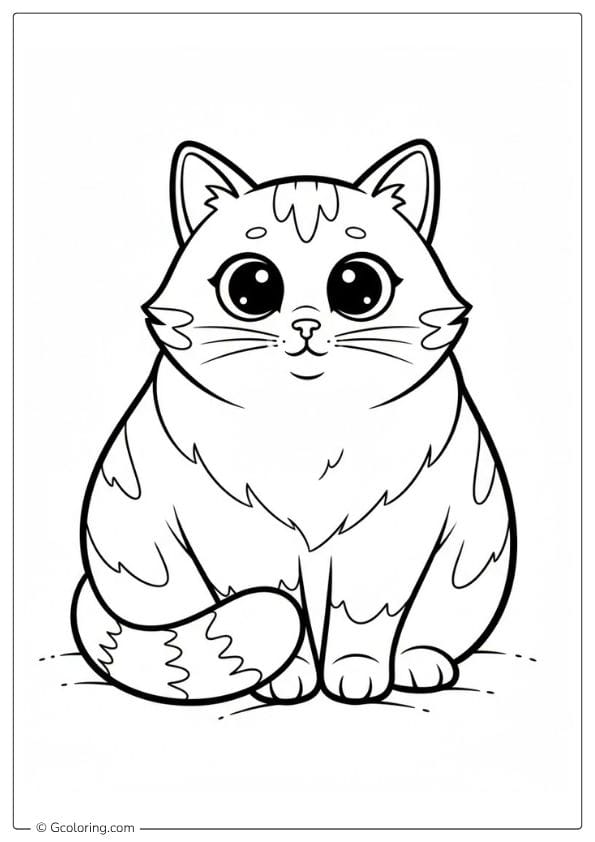 Cute Cat Coloring Pages Animals