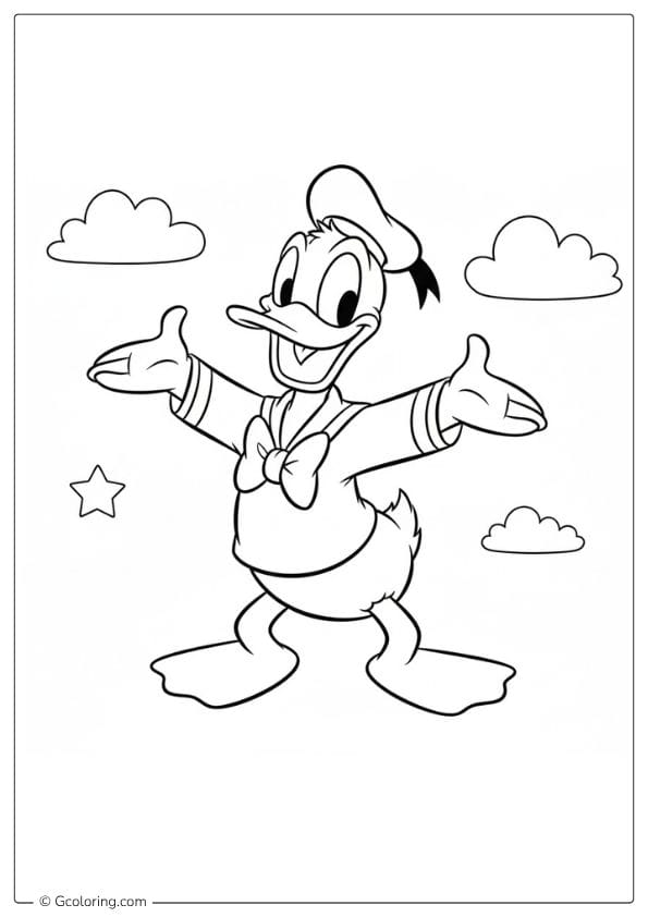Donald Duck cartoon coloring pages