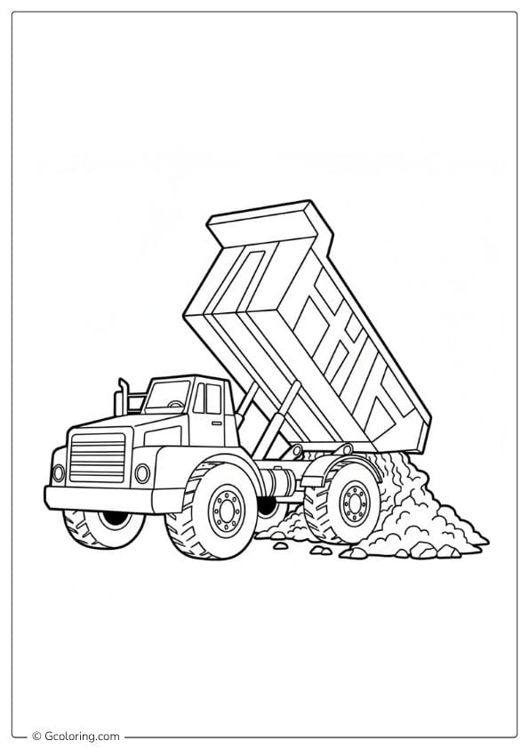 Dump Truck Vehicle Coloring Pages