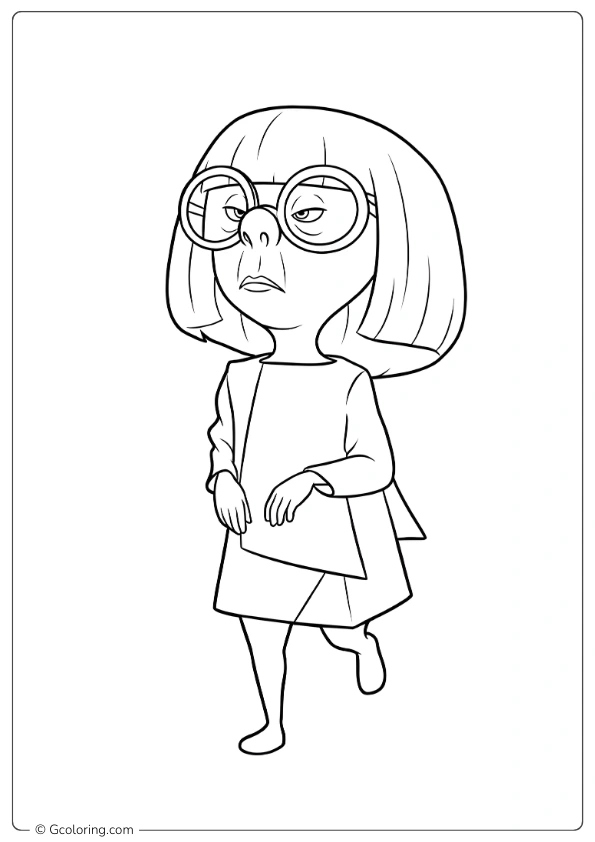 Edna Mode from Incredibles Coloring Pages