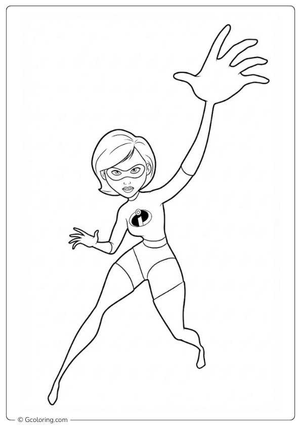 Elastigirl from the Incredibles Coloring Pages