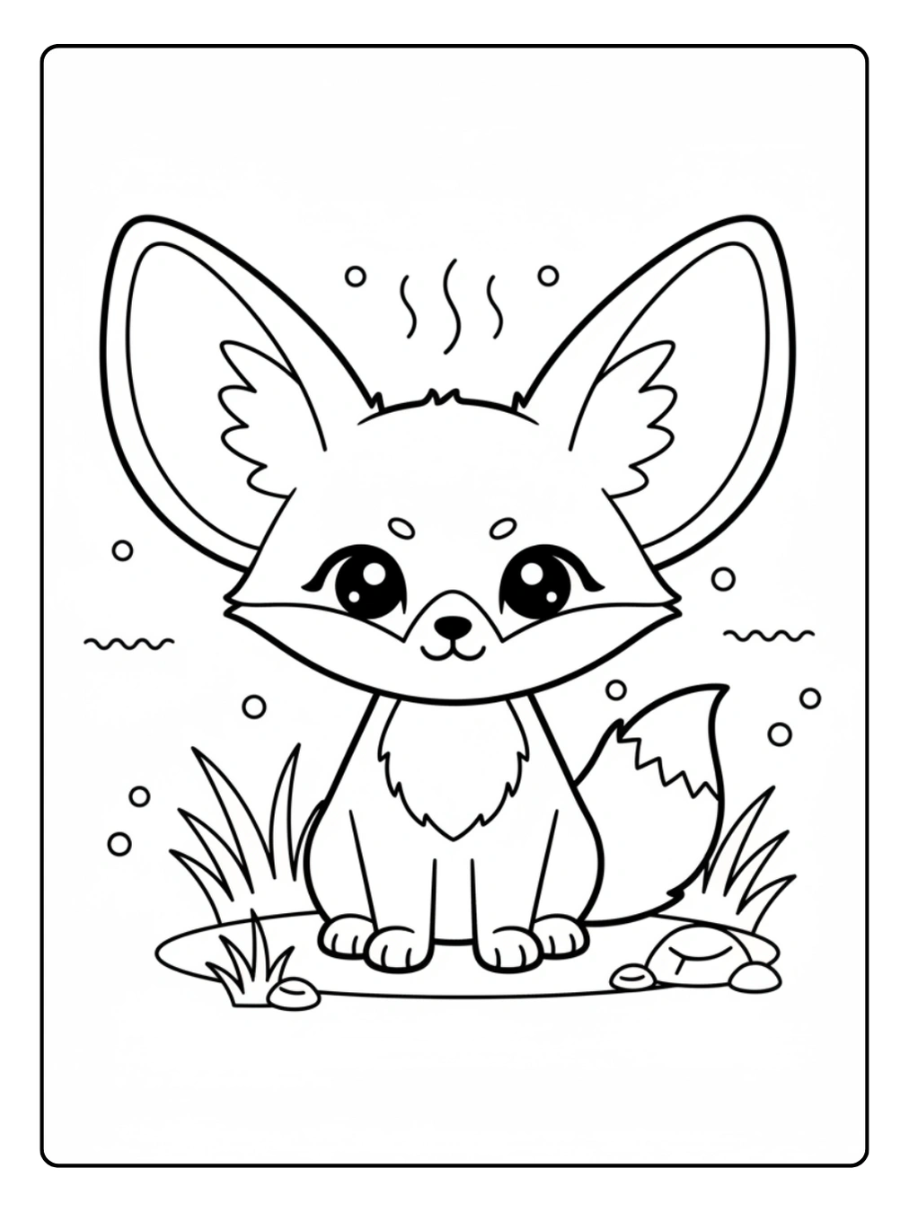 Fennec Fox Coloring Pages Animals