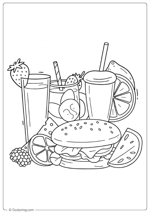 Food & Drinks Coloring Pages