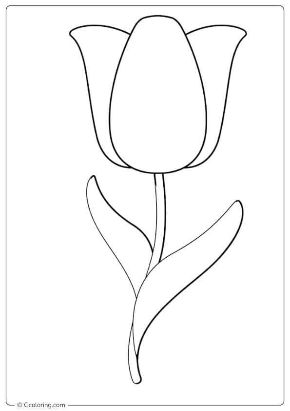 Garden of Tulips Coloring Pages