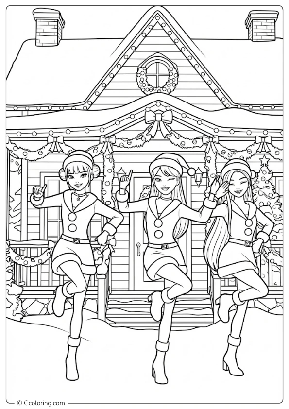 HUNTRIX IN CHRISTMAS Coloring Pages