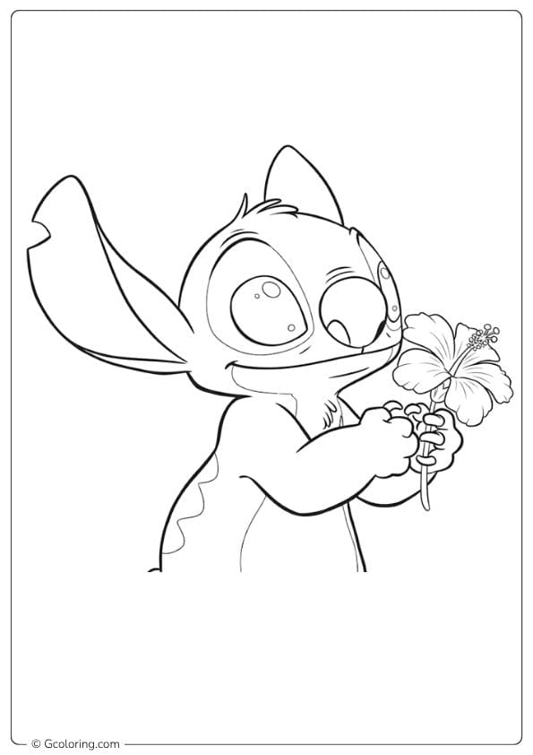 Happy Blooms Hibiscus Flower Coloring Page