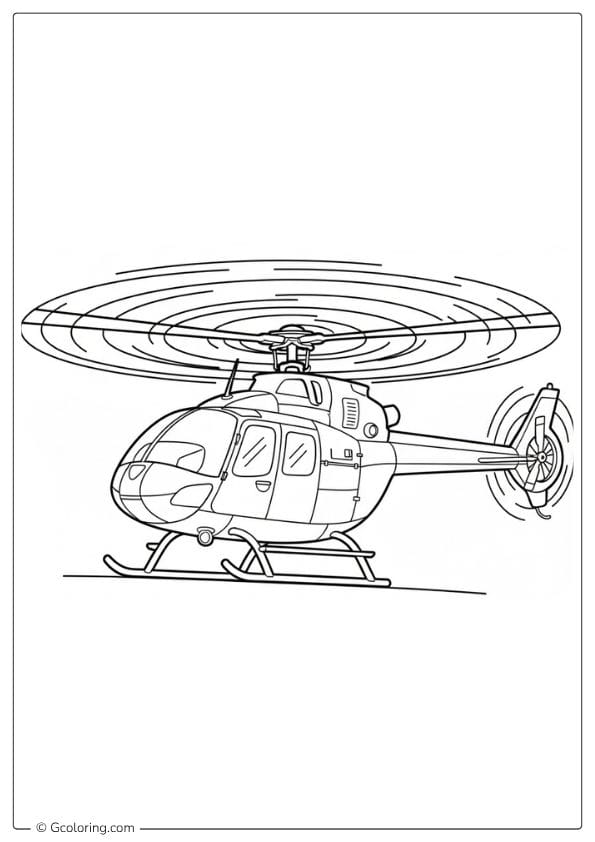 Helicopter Vehicle Coloring Pages