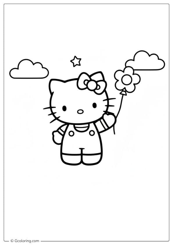 Hello Kitty cartoon coloring pages