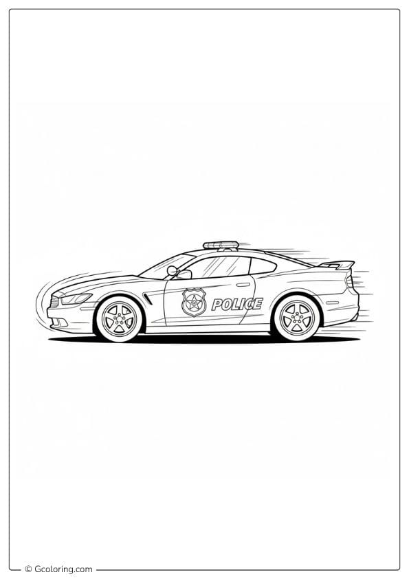 Highway Patrol Car Coloring Page