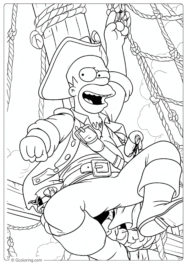 Homer Simpson Coloring Pages