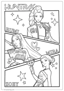 KPOP Demon Hunters Coloring Pages