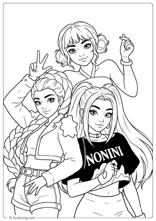 KPOP Demon Hunters Coloring Pages (3)