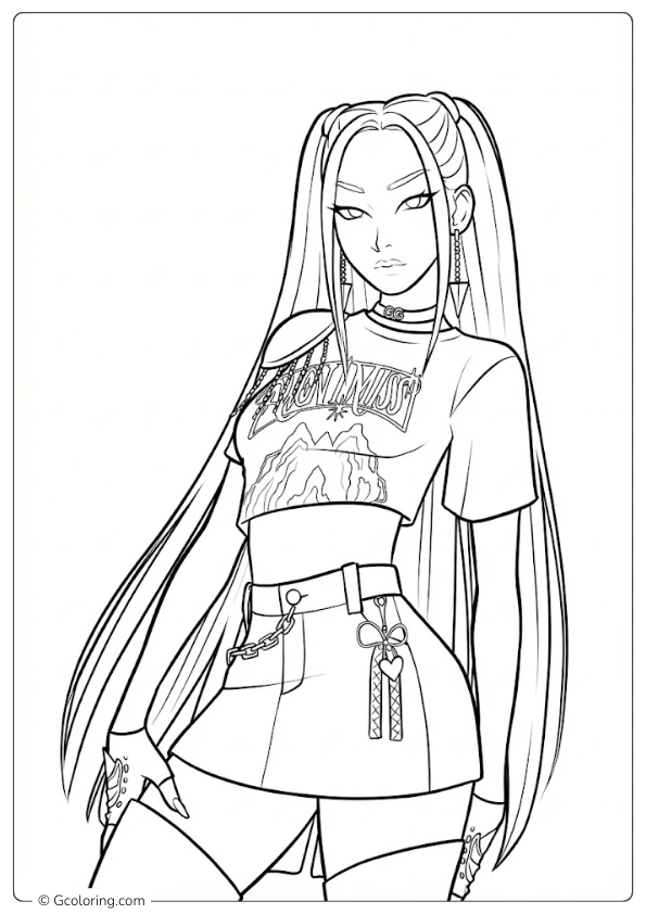 KPOP Demon Hunters Coloring Pages (8)
