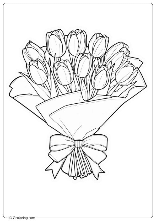 Kids' Fun Tulip Coloring Pages