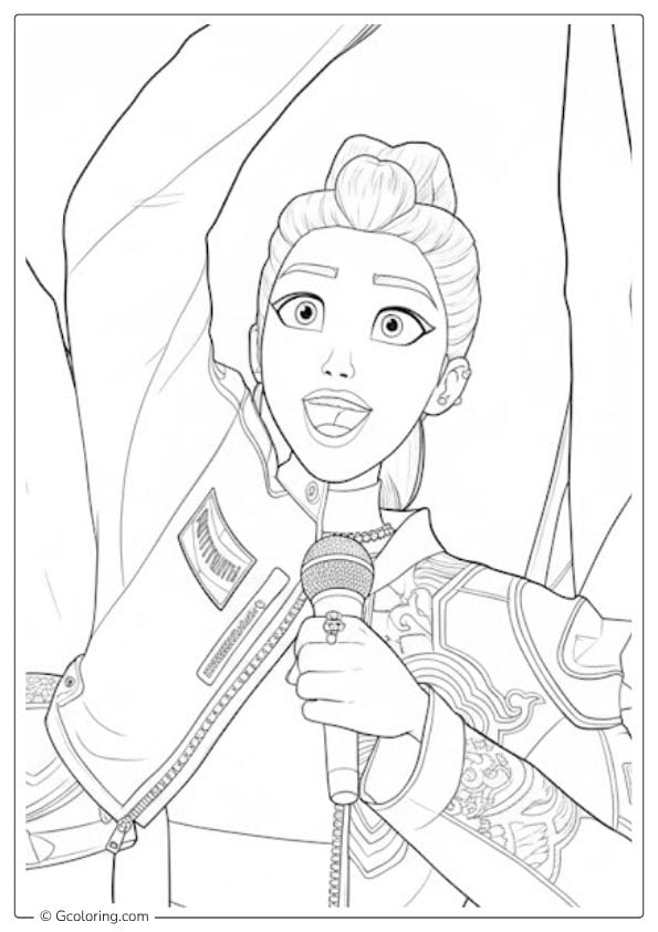Kpop Demon Hunters Coloring Pages Hero Girl