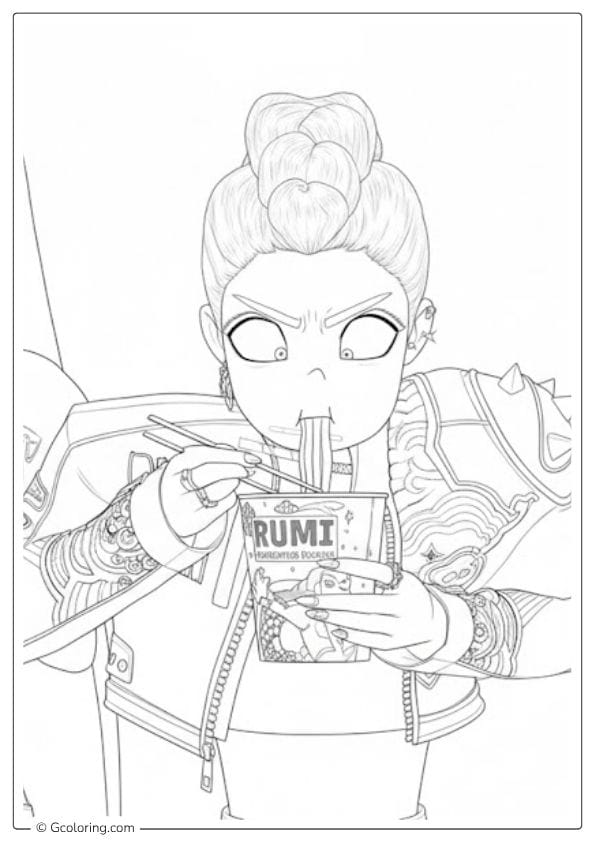 Kpop Demon Hunters Coloring Pages Magic Power