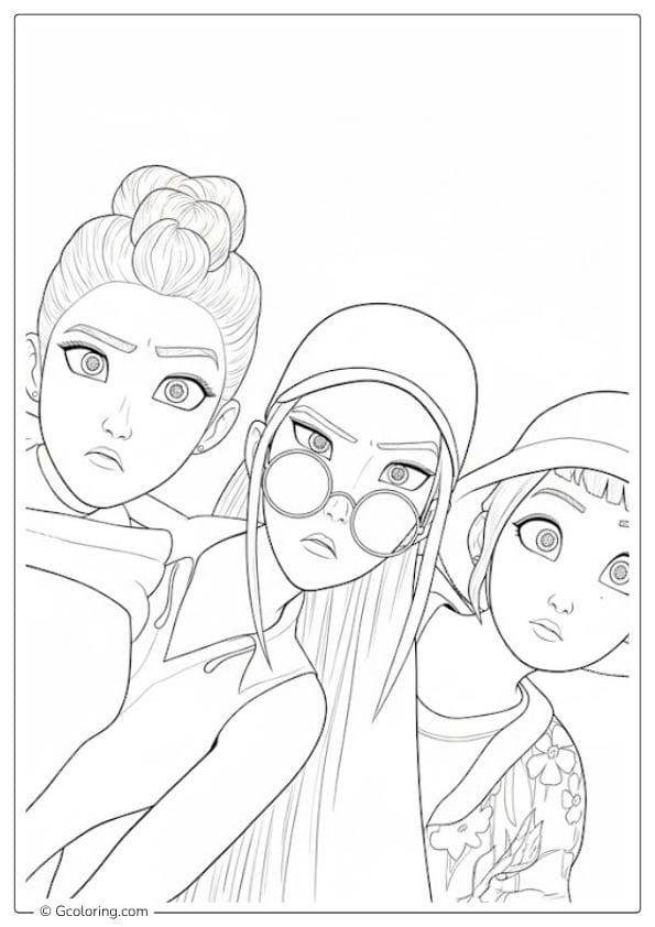 Kpop Demon Hunters Coloring Pages Stylish Outfit