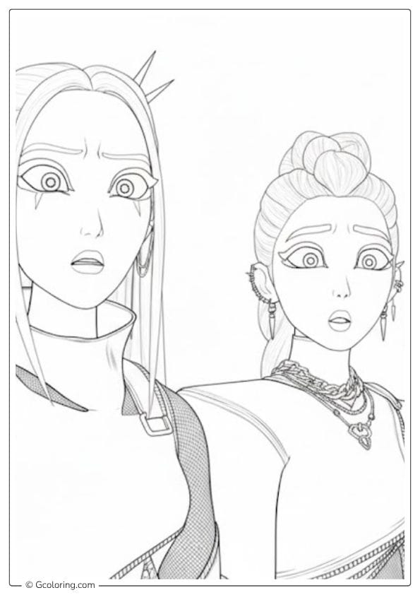 Kpop Demon Hunters Coloring Pages Teen Hunter