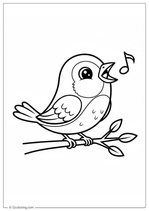 Little Bird Coloring Pages Animals