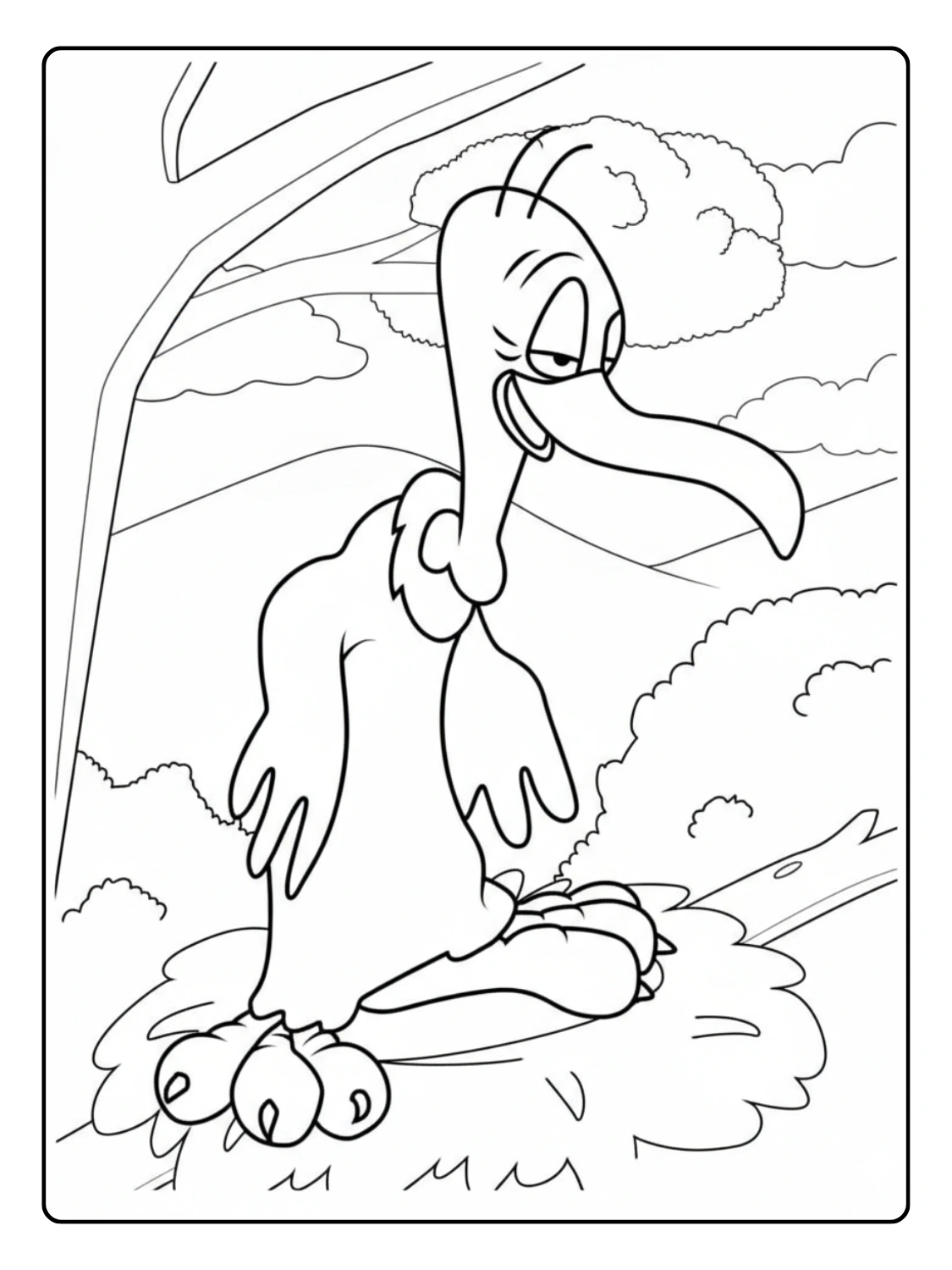 Looney Tunes Coloring Pages Beaky Buzzard