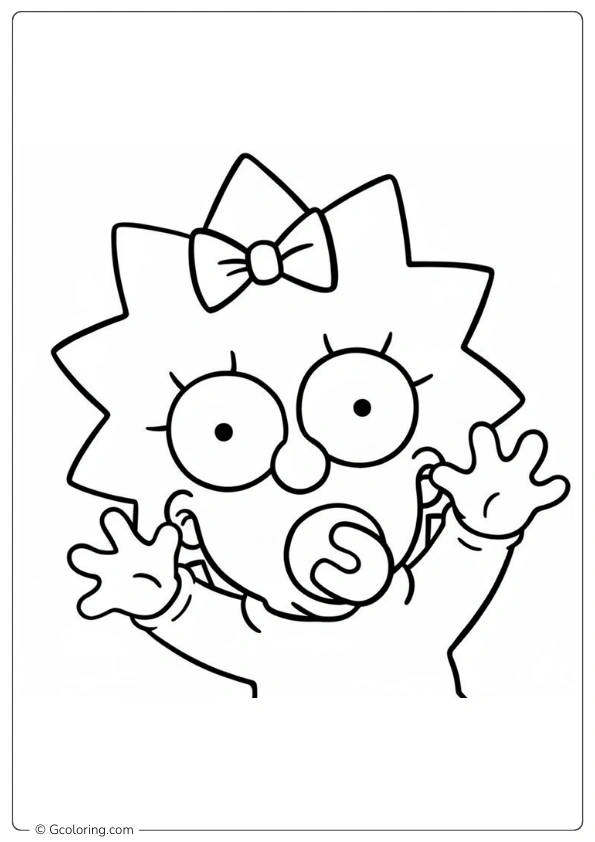 Maggie baby from The Simpsons Coloring Pages
